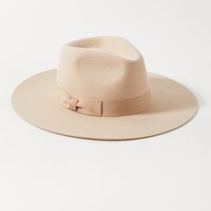 Urban Outfitters Flat Brim Felt Fedora Hat neutral
